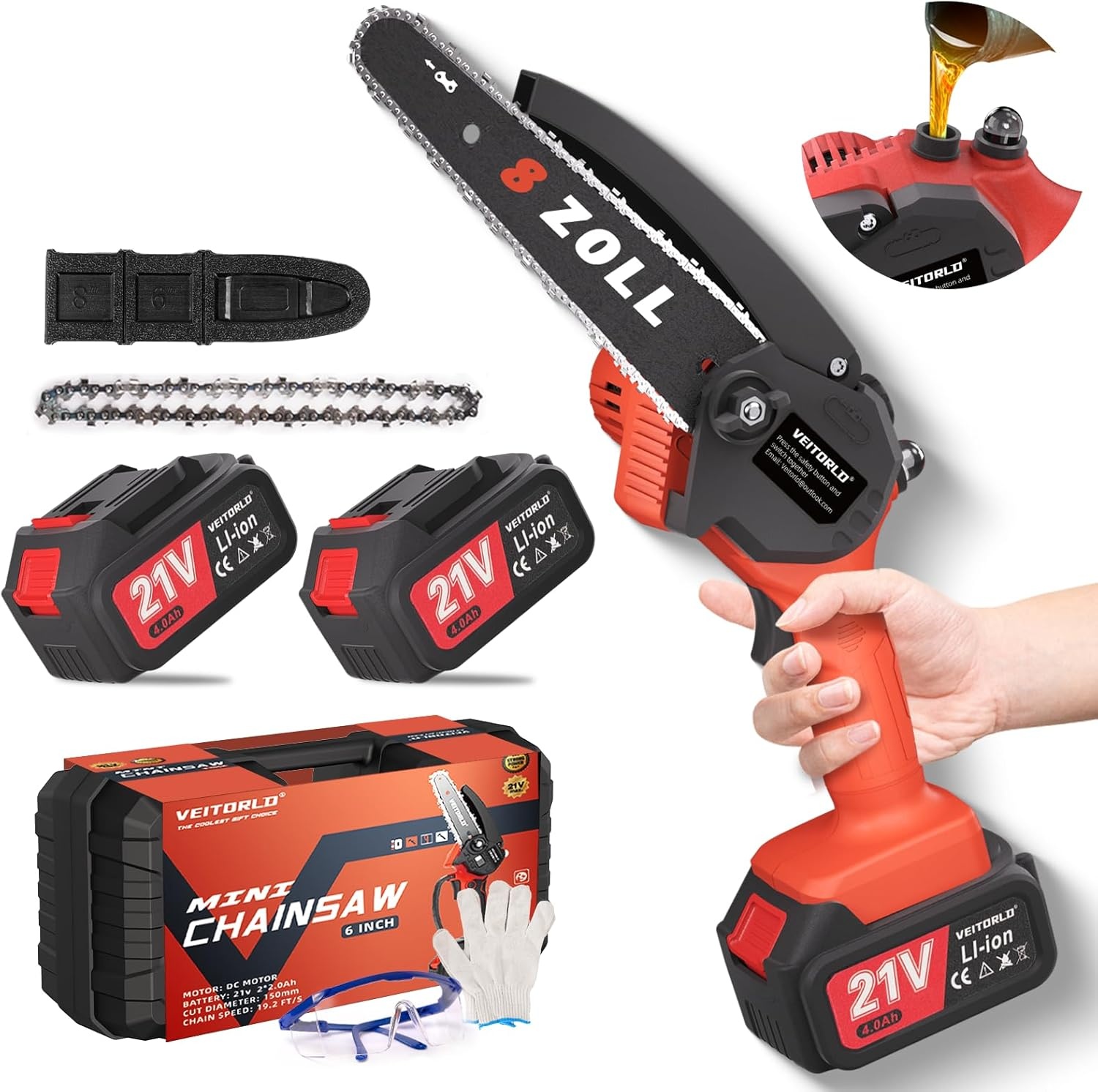 2025 Veitorld Mini Kettingzaag (26% Korting)