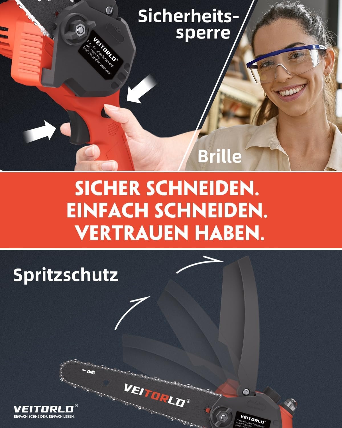 2025 Veitorld Mini Kettingzaag (26% Korting)