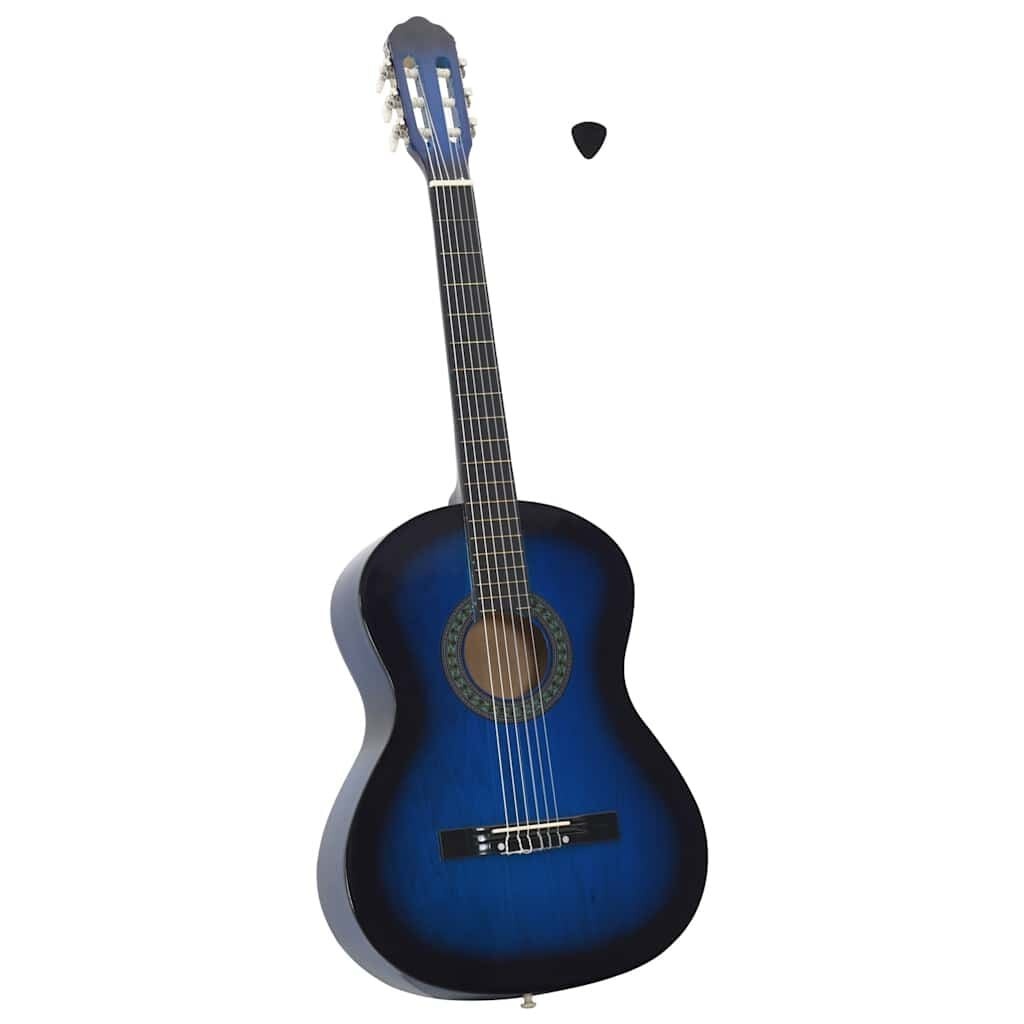 vidaXL Klassieke Gitaar Blauw 4/4 (39") - 33% Korting!