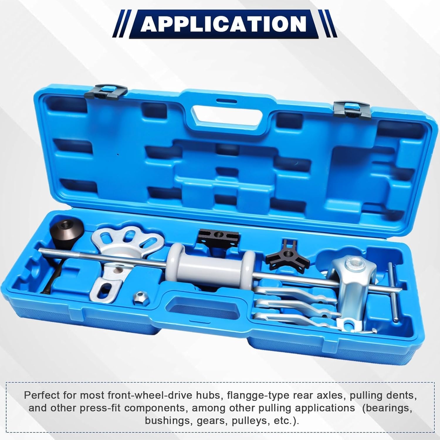 18-Delige Wielnaaftrekker Set met Slagtrekker - 28% Korting