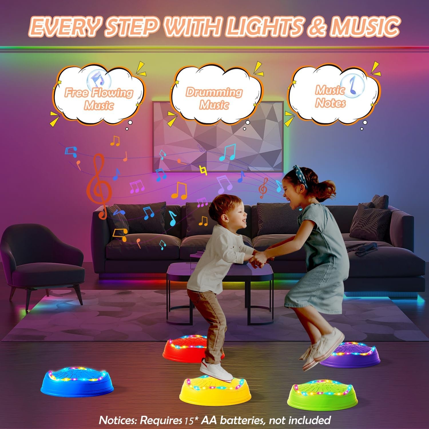 Vrolijke Stapstenen met Muziek & Licht - 26% Korting!