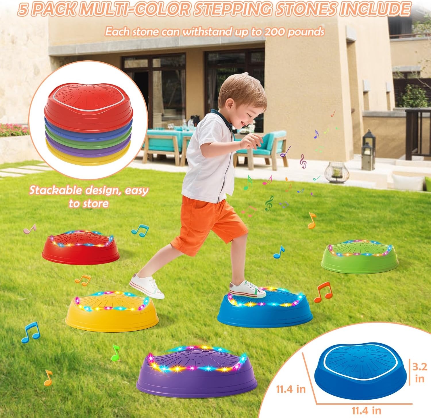 Vrolijke Stapstenen met Muziek & Licht - 26% Korting!