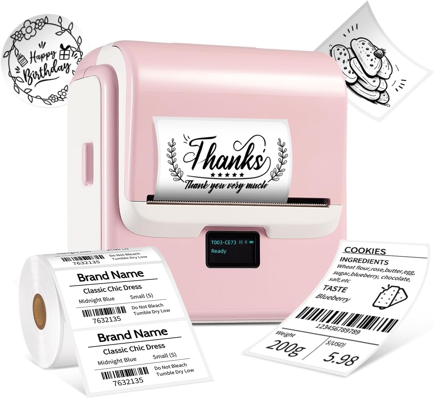 ORGSTA T003 Labelprinter - Bluetooth/USB - 28% Korting