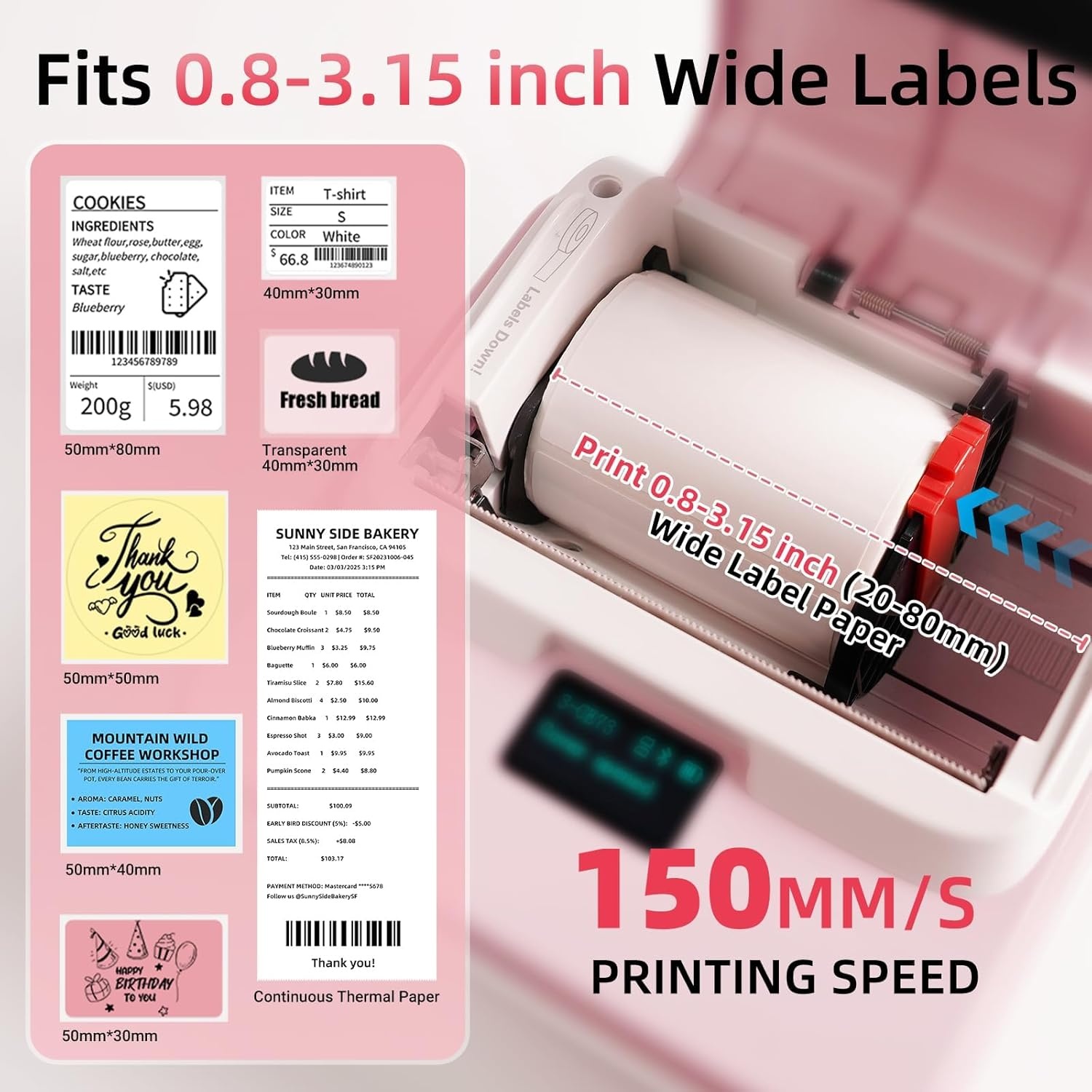 ORGSTA T003 Labelprinter - Bluetooth/USB - 28% Korting