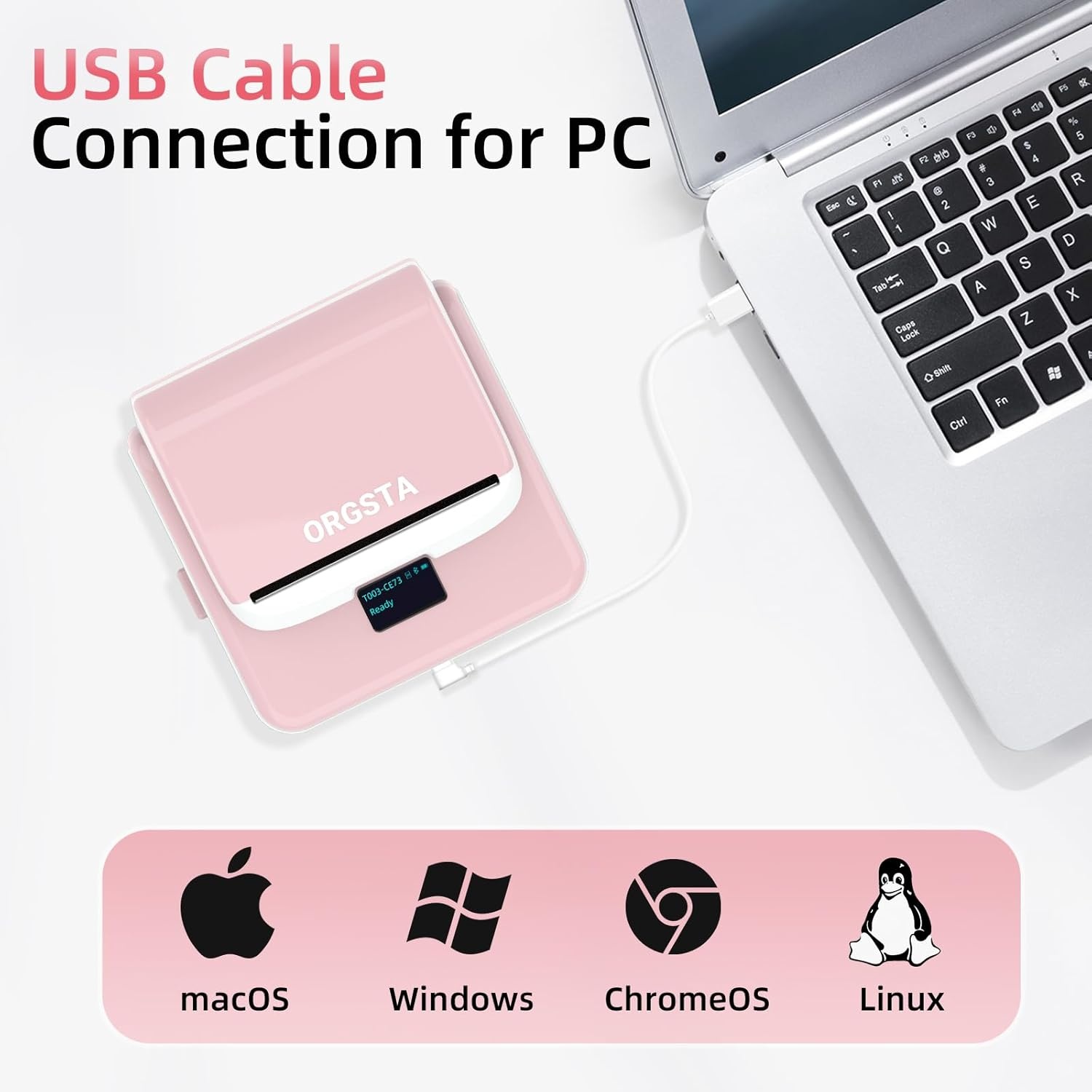 ORGSTA T003 Labelprinter - Bluetooth/USB - 28% Korting