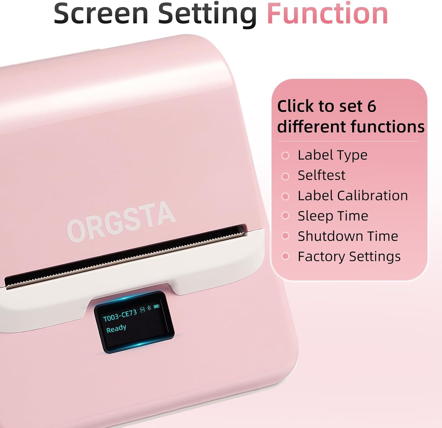 ORGSTA T003 Labelprinter - Bluetooth/USB - 28% Korting