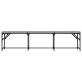 vidaXL Eetkamerbank 186cm - Staal & Stof Lichtgrijs - 28% Korting!