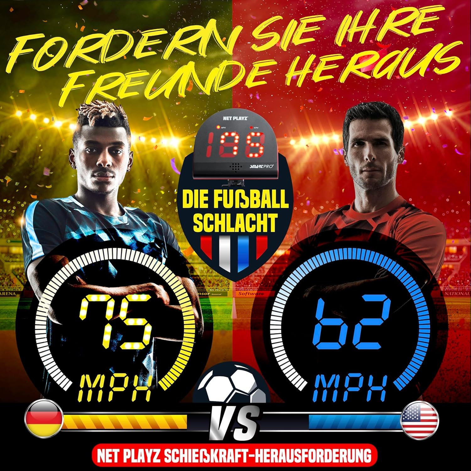 NET PLAYZ Voetbalradar - Trainingsapparaat met 28% Korting