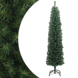 Smalle Kunstkerstboom 210cm PVC Groen - 44% Korting