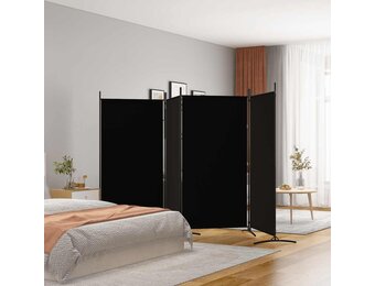 Kamerscherm met 4 panelen - Zwart - 44% Korting
