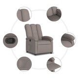 vidaXL Fauteuil Taupe - 29% Korting - Verstelbaar
