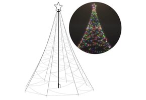 Vlaggenmast Kerstboom 300cm LED - 62% Korting