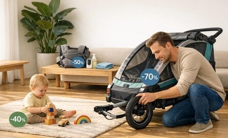 Retourdeals kinderartikelen: van fietskar tot speelgoed voor de scherpste prijs