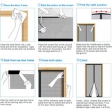 Fly Screen Balcony Door Magnetic 80 x 200 cm Thick Magnetic Fly Screen Door Door 3.8 cm Wide Velcro Fly Screen Doors Without Drilling Insect Protection Balcony Door for Balcony Door