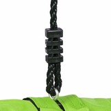 Nestschommel groen van 600D polyester 90 cm diameter schommel inclusief touwen tot 150 kg