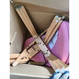 Eetkamerstoelen KITO - set van 4 eettafel stoelen - roze