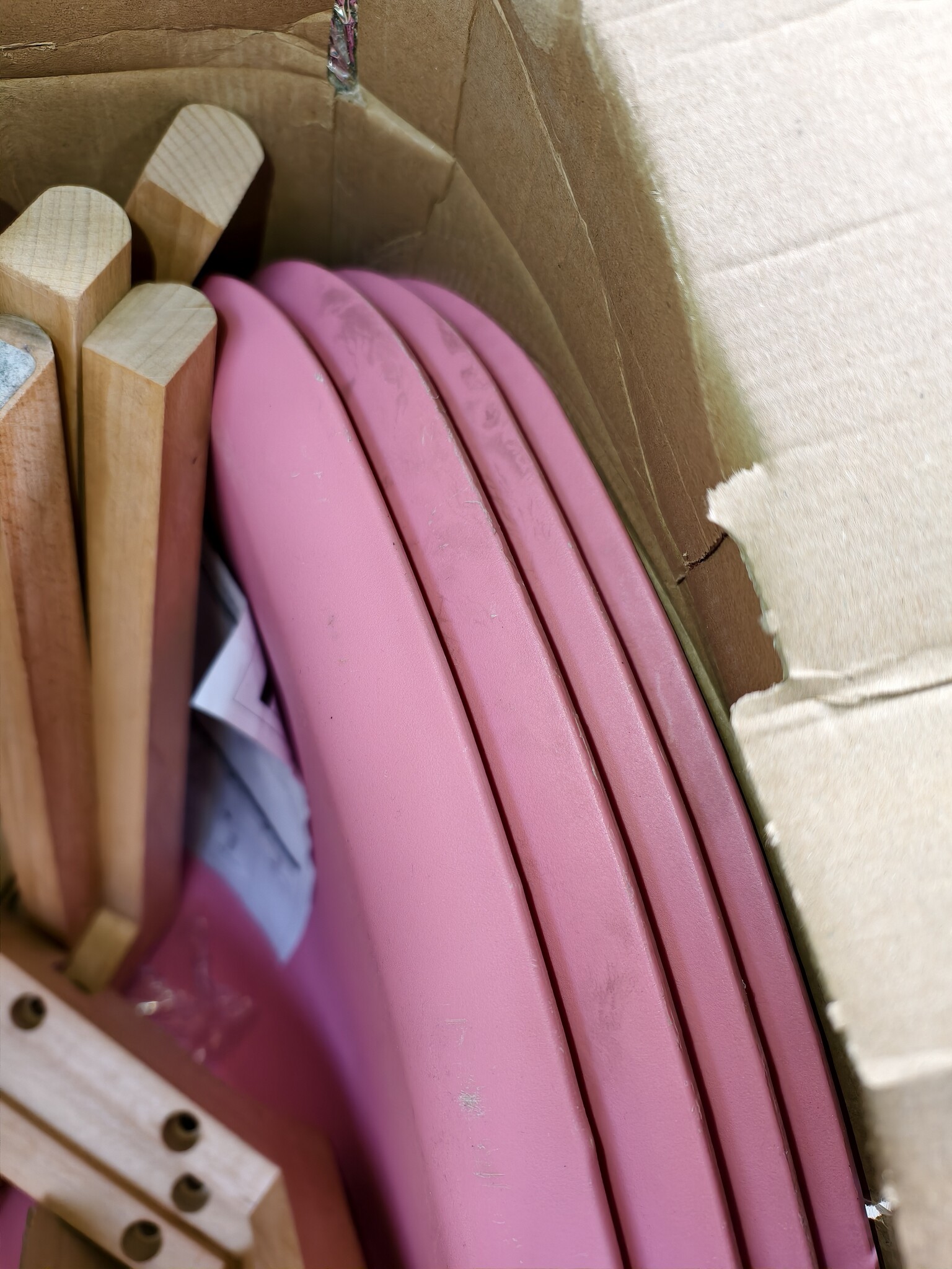 Eetkamerstoelen KITO - set van 4 eettafel stoelen - roze