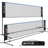 BAGAIL Badminton Net, Height Adjustable Kids Volleyball Net, Foldable Nylon Net 10 ft/14ft/17ft Wide, Tennis Net, Small Pickleball Net for Backyard Game and Indoor Outdoor Use, Easy Setup