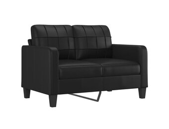 vidaXL Tweezitsbank 120 cm kunstleer zwart