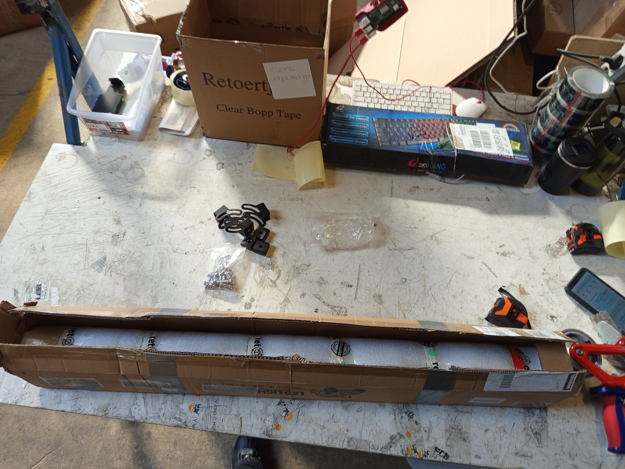 PICAA 3 Row LED Light Bar 39 Inch 100.5 cm 540 W LED Light Bar 12 V LED Work Light for SUV Offroad ATV UTV Tractor 4 x 4 Car