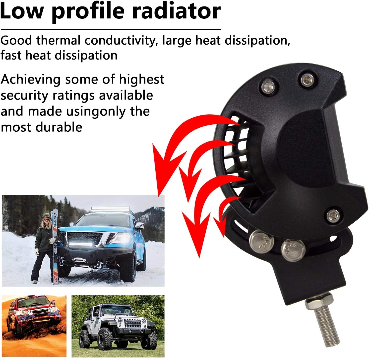 PICAA 3 Row LED Light Bar 39 Inch 100.5 cm 540 W LED Light Bar 12 V LED Work Light for SUV Offroad ATV UTV Tractor 4 x 4 Car