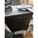 Houtfornuis - houtkachel - zwart - 5,5 kW - verwarmt tot 50 m²