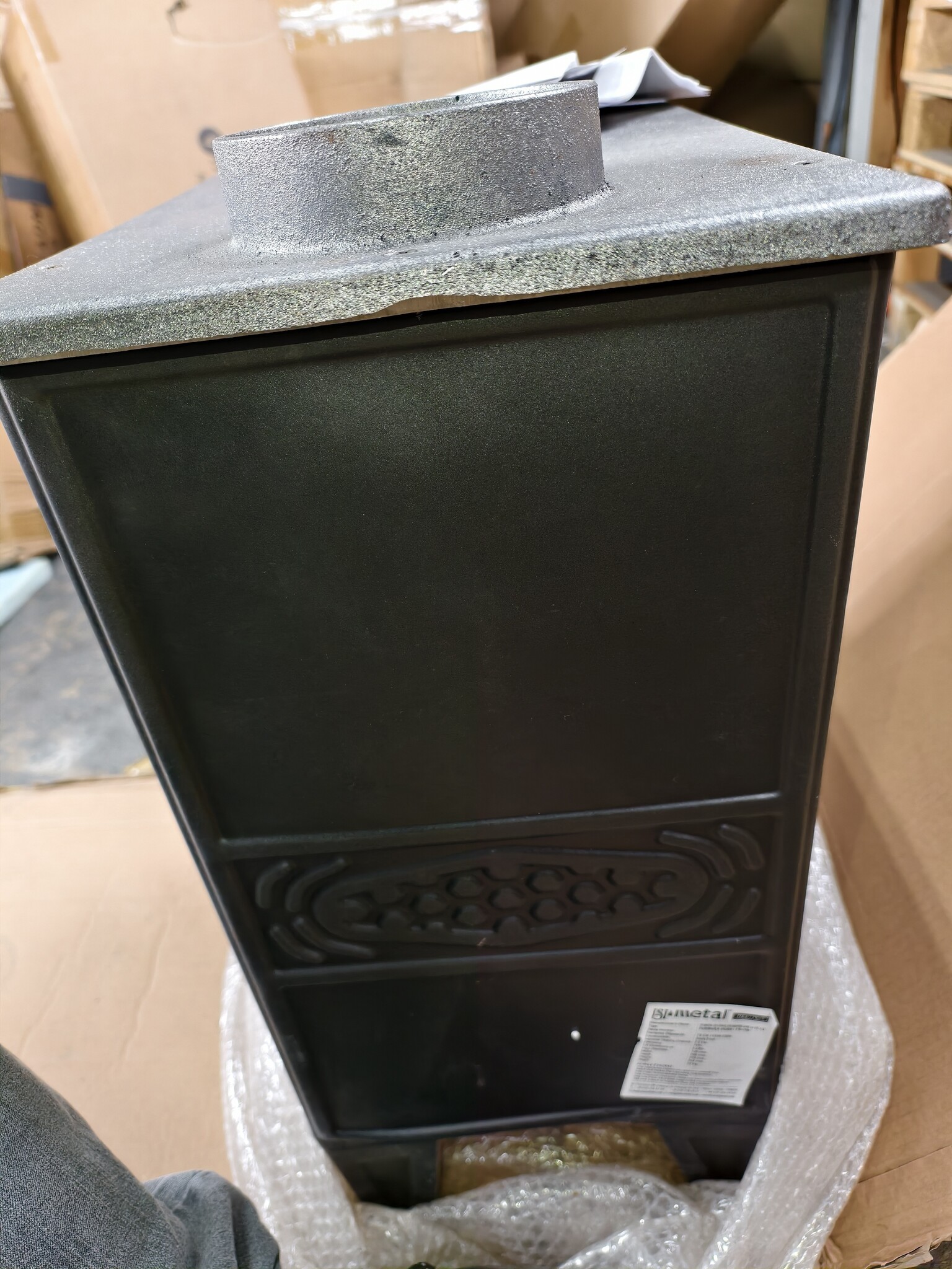 Houtfornuis - houtkachel - zwart - 5,5 kW - verwarmt tot 50 m²