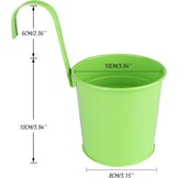 KINGLAKE 10 stuks opknoping bloempotten, ijzeren planten potten emmer plantenbak met drainage gat perfect voor tuin thuis Décor 10 stuks