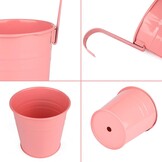 KINGLAKE 10 stuks opknoping bloempotten, ijzeren planten potten emmer plantenbak met drainage gat perfect voor tuin thuis Décor 10 stuks