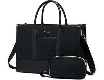 LOVEVOOK Laptoptas Dames, Waterdichte Werktas Handtas Grote Schooltas Shopper Zakelijke Tas Aktetas Lerarentas, Leren Tote Bag Notebooktas voor Kantoor Universiteit