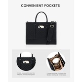 LOVEVOOK Laptoptas Dames, Waterdichte Werktas Handtas Grote Schooltas Shopper Zakelijke Tas Aktetas Lerarentas, Leren Tote Bag Notebooktas voor Kantoor Universiteit