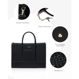 LOVEVOOK Laptoptas Dames, Waterdichte Werktas Handtas Grote Schooltas Shopper Zakelijke Tas Aktetas Lerarentas, Leren Tote Bag Notebooktas voor Kantoor Universiteit