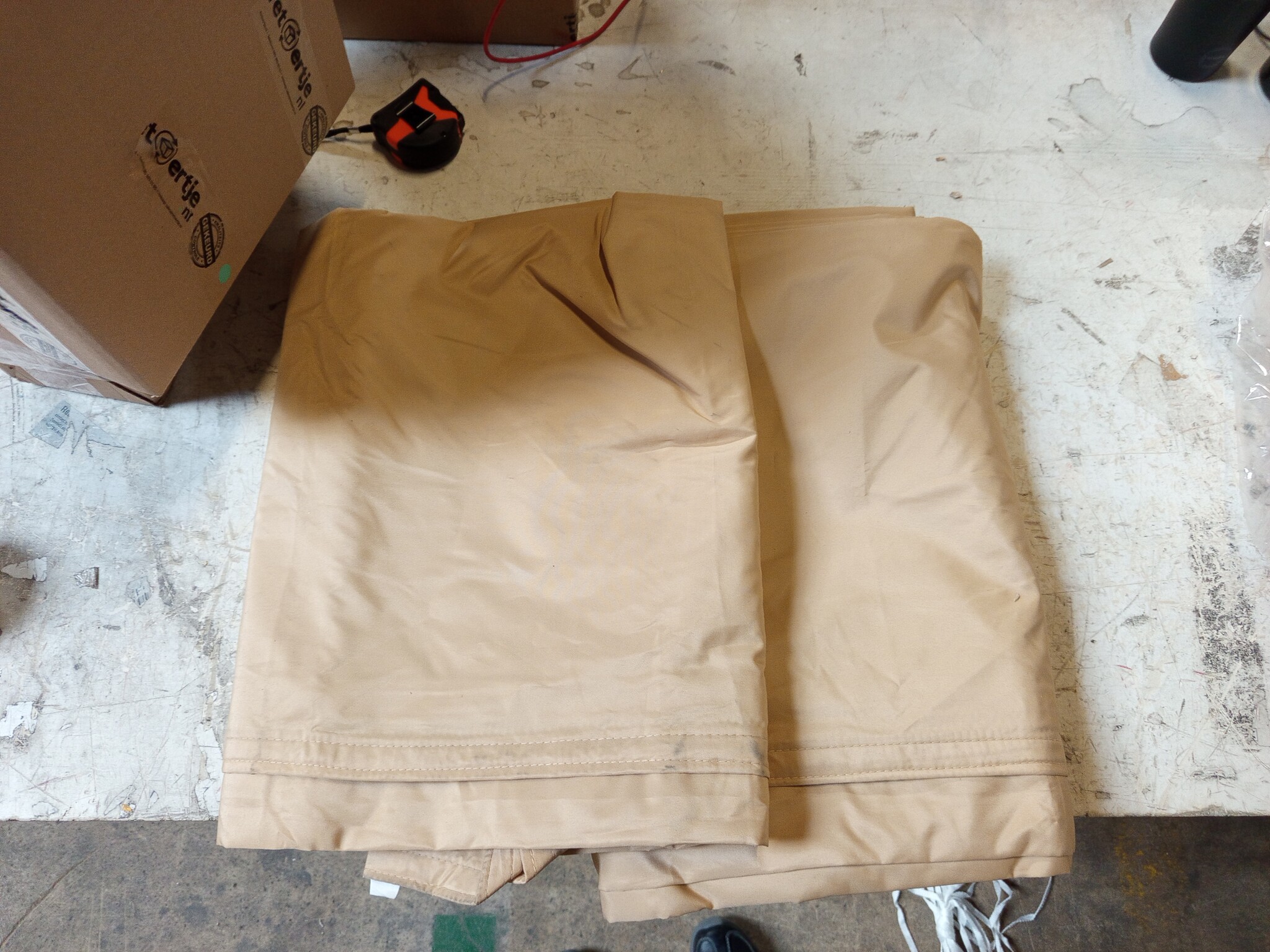 COOL AREA Zonnezeil Zonnescherm Rechthoekig 4x5m Waterdicht PES Wind- en UV-bescherming, Geschikt voor patio, tuin, terras, buiten, Kleur Zand