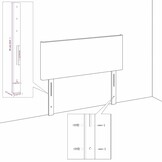 vidaXL Hoofdbord 100x5x78/88 cm fluweel donkerblauw