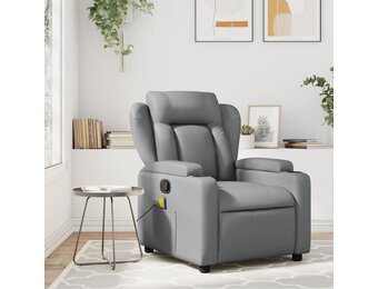 vidaXL Fauteuil Kunstleer Grijs - 59% Korting!