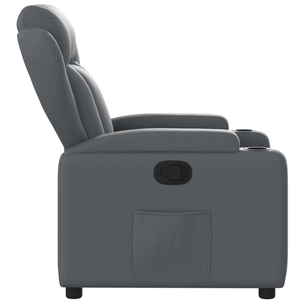 vidaXL Fauteuil Kunstleer Grijs - 59% Korting!