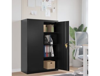 VidaXL Archiefkast Staal Zwart 90x40x140 cm - 59% Korting!