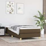 vidaXL Donkerbruin Bedframe Stof 90x190 cm (62% korting)