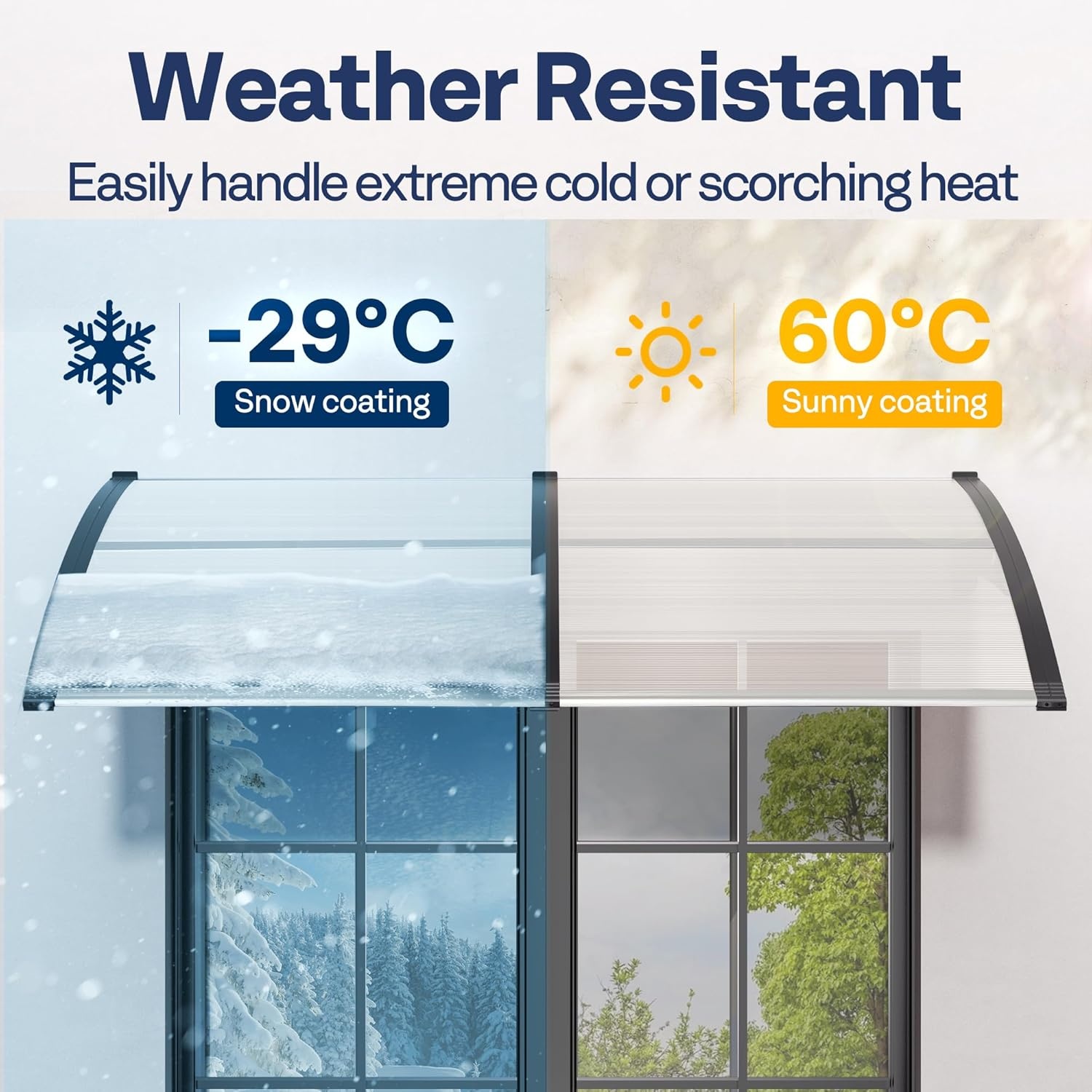 VIVOHOME Luifel - Transparant Polycarbonaat - 29% Korting