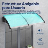VIVOHOME Luifel - Transparant Polycarbonaat - 29% Korting