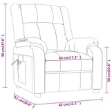 VidaXL Massagestoel Donkerbruin - 34% Korting