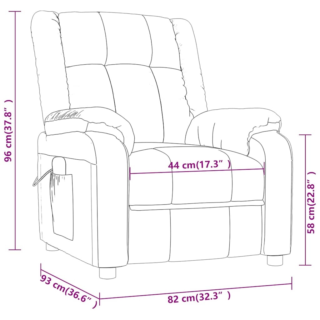 VidaXL Massagestoel Donkerbruin - 34% Korting