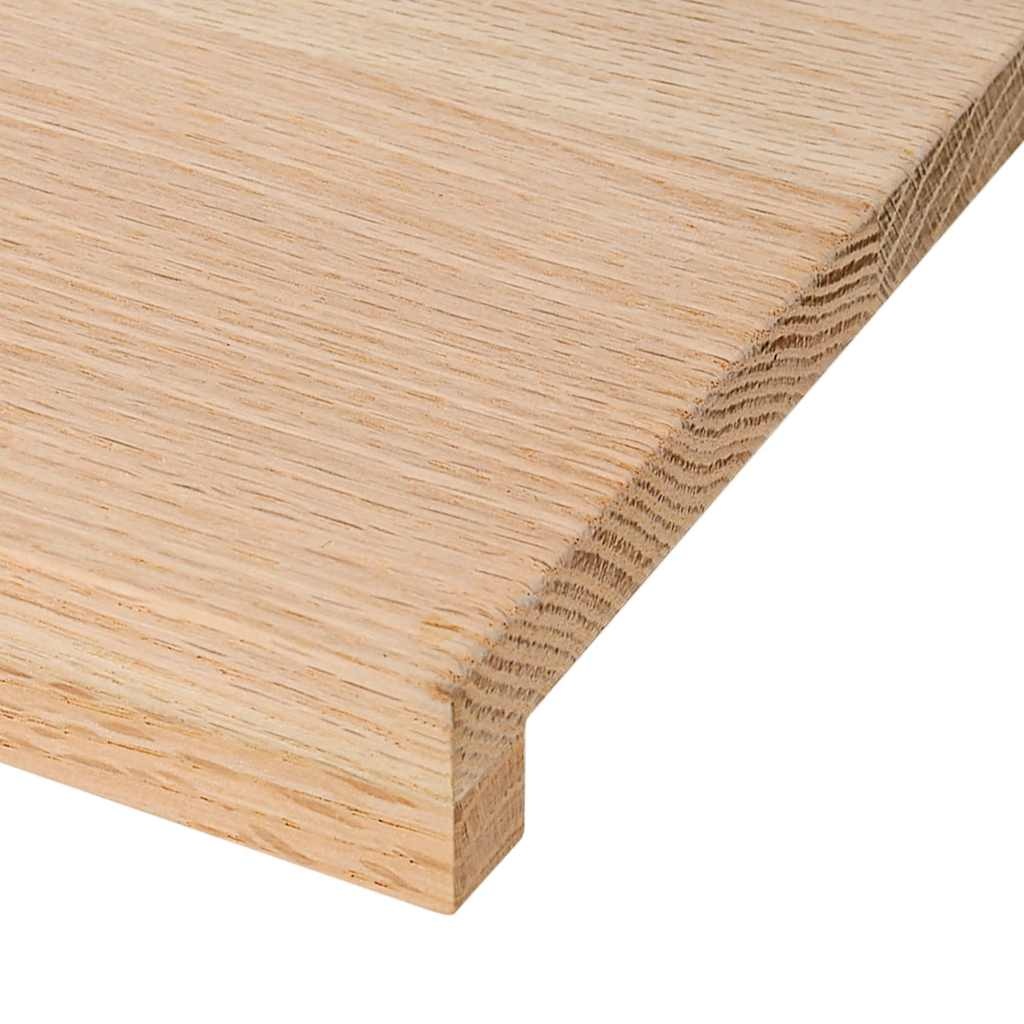 vidaXL Vensterbanken Massief Eikenhout 2x 80x30cm - 45% Korting