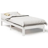 vidaXL Bedframe Grenenhout Wit 80x200 cm | 51% Korting