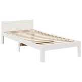 vidaXL Bedframe Grenenhout Wit 80x200 cm | 51% Korting