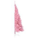 Roze Halve Kunstkerstboom 240cm - 32% Korting!