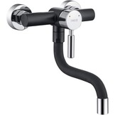 ONECE Wandkraan Keuken Zwart - 360° Draaibaar - 32% Korting