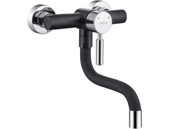ONECE Wandkraan Keuken Zwart - 360° Draaibaar - 32% Korting