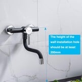 ONECE Wandkraan Keuken Zwart - 360° Draaibaar - 32% Korting