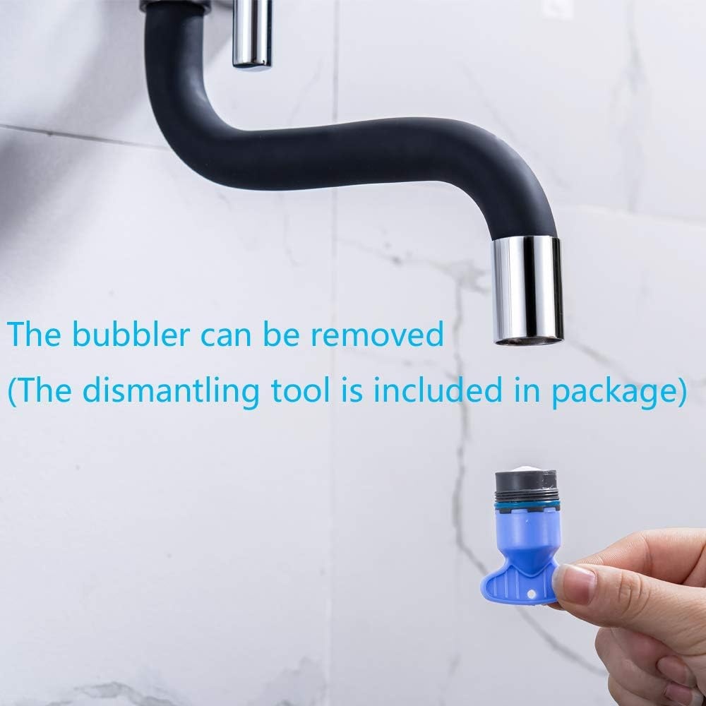 ONECE Wandkraan Keuken Zwart - 360° Draaibaar - 32% Korting